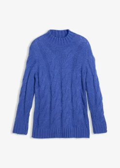 bonprix Bekleidung·Umstandsmode|Strickmode|Pullover mit Zopfmuster edelsteinblau