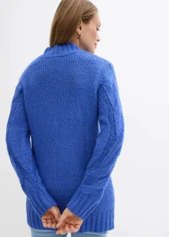 bonprix Bekleidung·Umstandsmode|Strickmode|Pullover mit Zopfmuster edelsteinblau