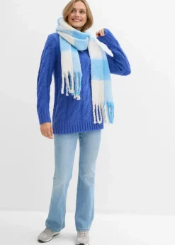 bonprix Bekleidung·Umstandsmode|Strickmode|Pullover mit Zopfmuster edelsteinblau