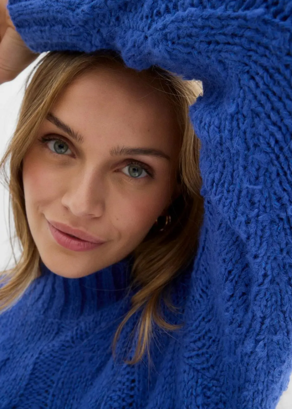 bonprix Bekleidung·Umstandsmode|Strickmode|Pullover mit Zopfmuster edelsteinblau