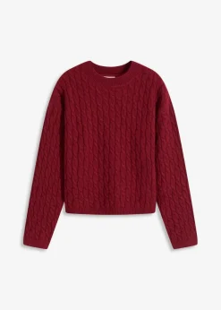 Pullover mit Zopfmuster|bonprix Outlet