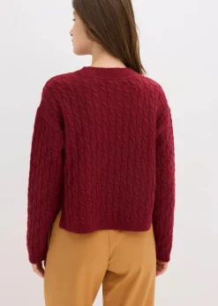 Pullover mit Zopfmuster|bonprix Outlet