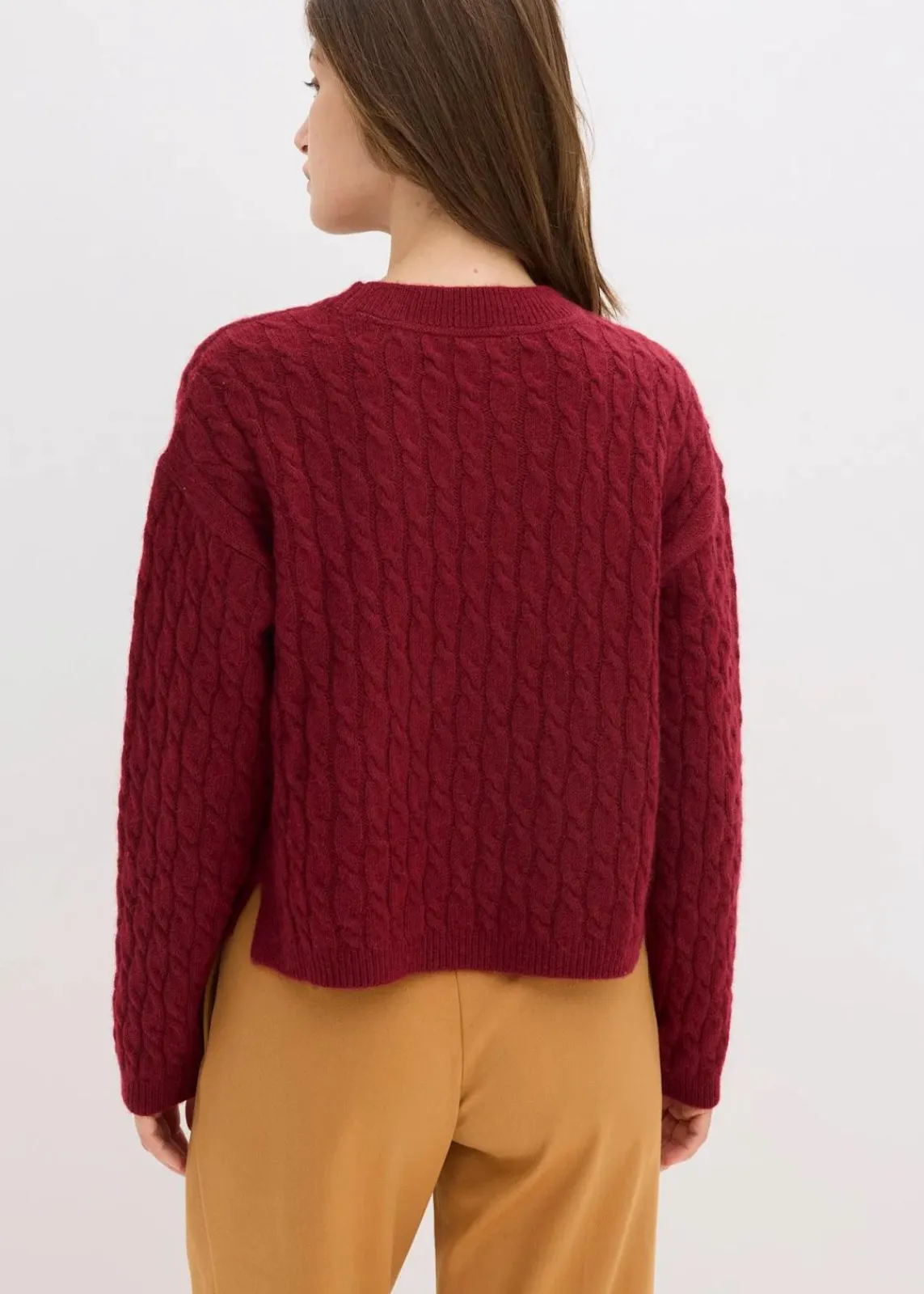 Pullover mit Zopfmuster|bonprix Outlet