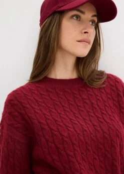 Pullover mit Zopfmuster|bonprix Outlet