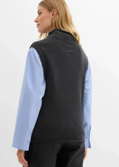 bonprix Pullover & Strickjacken|Strickmode|Pullunder aus reiner Baumwolle anthrazit meliert