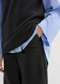 bonprix Pullover & Strickjacken|Strickmode|Pullunder aus reiner Baumwolle anthrazit meliert