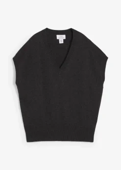 bonprix Bekleidung·Umstandsmode|Bekleidung·Jeans|Pullunder aus reiner Baumwolle anthrazit meliert