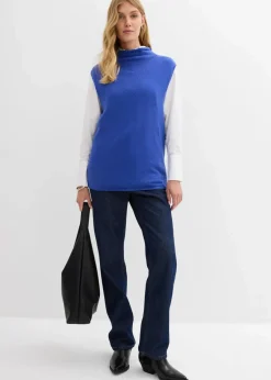 bonprix Bekleidung·Umstandsmode|Bekleidung·Jeans|Pullunder aus reiner Baumwolle edelsteinblau