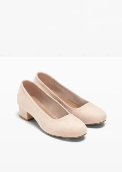 bonprix Schuhe & Accessoires In Spezialgrößen·Schuhe In Übergröße|Pumps|Pumps mit Blockabsatz beige