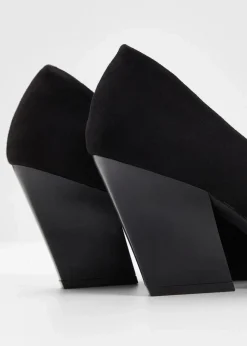 bonprix Pumps|Pumps mit Blockabsatz schwarz
