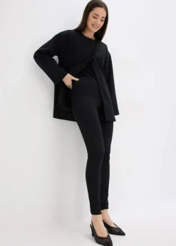 bonprix Bekleidung·Kleider|Hosen|Punto-Leggings schwarz