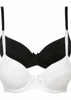 Push-up-BH mit Bügel mit Bio-Baumwolle (2er Pack)|bonprix Online