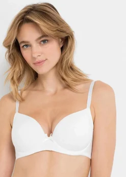 bonprix Nachhaltigere Materialien|Bhs|Push-up-BH mit Bügel mit Bio-Baumwolle (2er Pack) schwarz + weiß