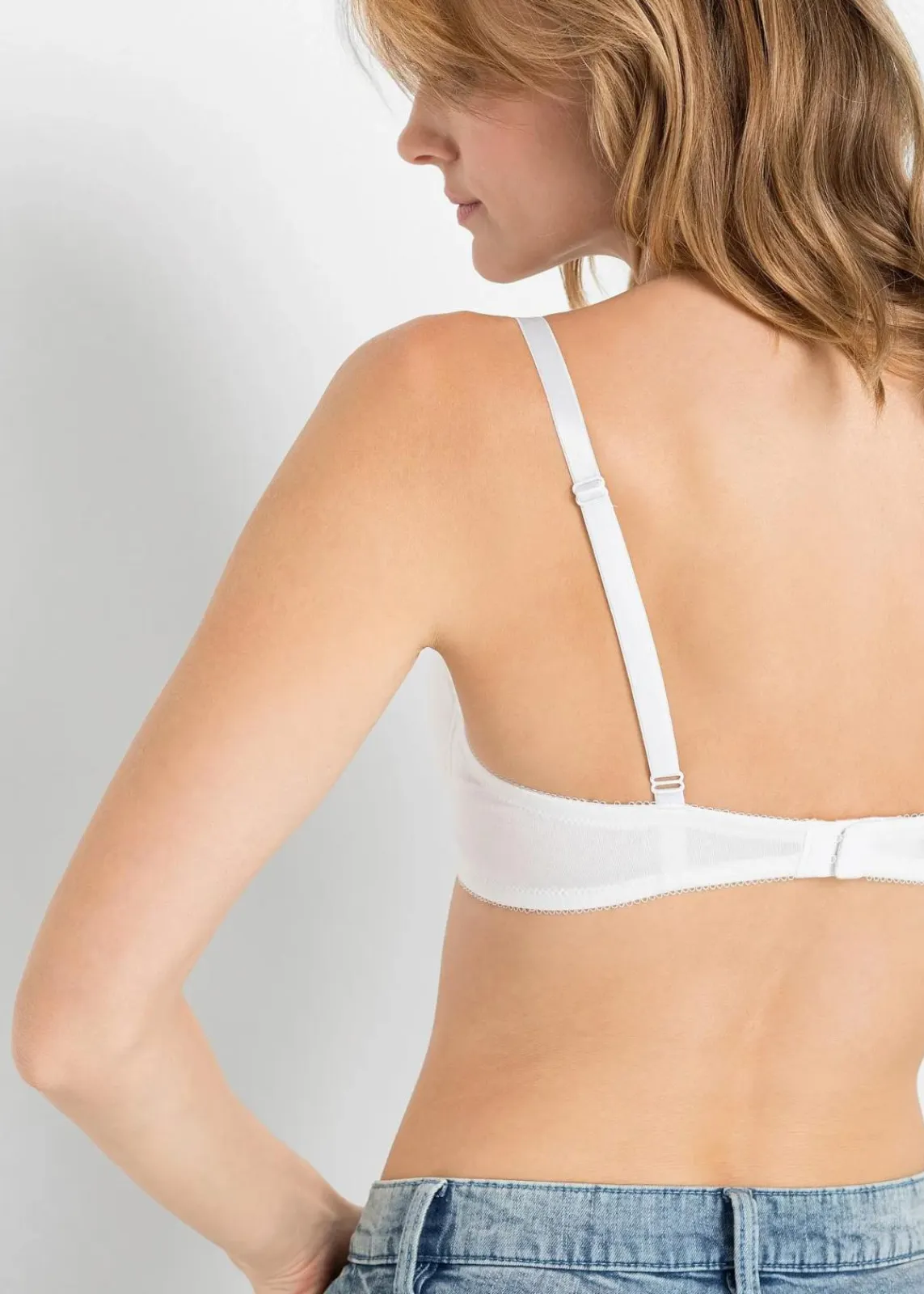 bonprix Nachhaltigere Materialien|Bhs|Push-up-BH mit Bügel mit Bio-Baumwolle (2er Pack) schwarz + weiß