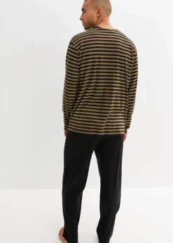Pyjama aus reiner Baumwolle mit langen Ärmeln|bonprix Discount