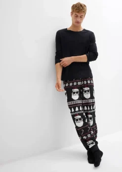 Pyjama aus reiner Baumwolle mit langen Ärmeln|bonprix Online