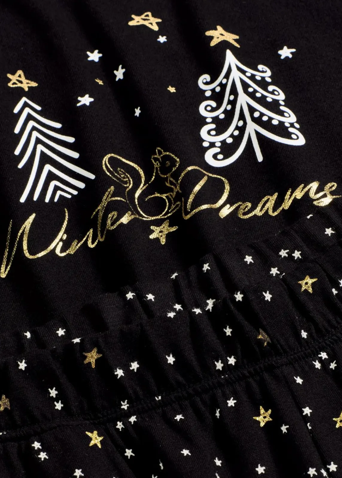 Pyjama aus reiner Baumwolle mit Glitzerdruck|bonprix Discount