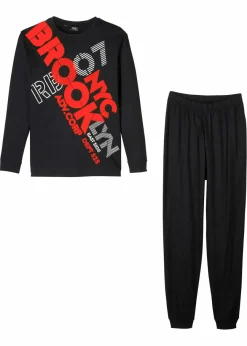 Pyjama aus reiner Bio-Baumwolle (2-tlg. Set)|bonprix Discount