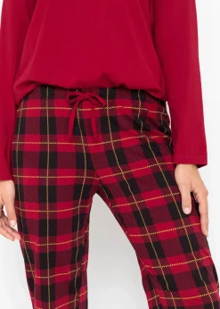 bonprix Nachhaltigere Materialien|Nachtwäsche|Pyjama aus reiner Bio-Baumwolle abendrot kariert