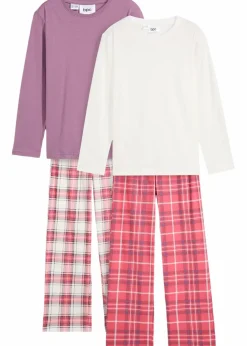 Pyjama aus reiner Bio-Baumwolle (4-tlg. Set)|bonprix Discount