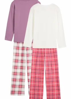 Pyjama aus reiner Bio-Baumwolle (4-tlg. Set)|bonprix Discount