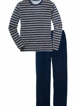 Pyjama aus weichem Nicki-Material mit langen Ärmeln|bonprix Sale
