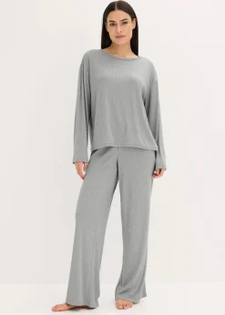 Pyjama aus weichem Pointelle-Jersey|bonprix Outlet