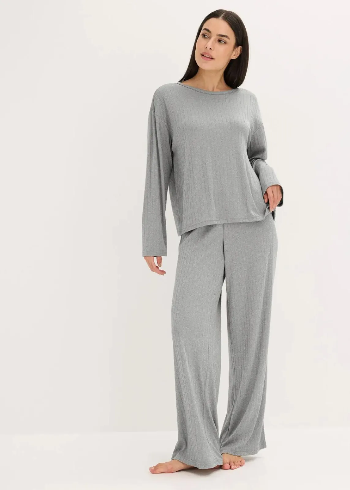 Pyjama aus weichem Pointelle-Jersey|bonprix Outlet