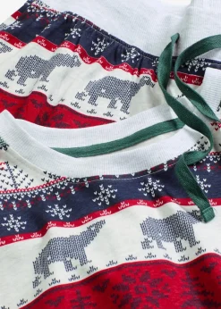 bonprix Wäsche·Nachtwäsche|Nachtwäsche|Pyjama aus weicher Baumwolle mit Geschenktasche naturmeliert bedruckt