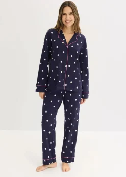 Pyjama aus weicher Baumwolle|bonprix Outlet