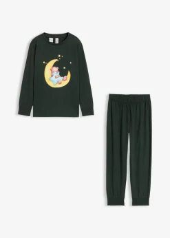 Pyjama aus weicher Baumwolle mit nachtleuchtendem Druck (2.tlg Set)|bonprix Clearance