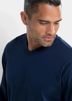 Pyjama mit Baumwolle und langen Ärmeln|bonprix New