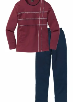 Pyjama mit Baumwolle und langen Ärmeln|bonprix Hot