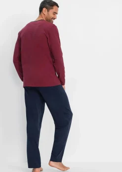 Pyjama mit Baumwolle und langen Ärmeln|bonprix Hot