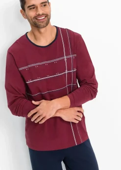 Pyjama mit Baumwolle und langen Ärmeln|bonprix Hot