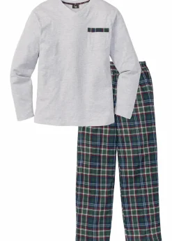 Pyjama mit Bio-Baumwolle und langen Ärmeln|bonprix Sale