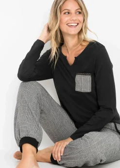 Pyjama mit Flanellhose|bonprix Outlet