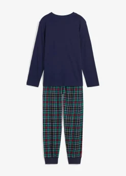 Pyjama mit Flanellhose und Bio-Baumwolle (2-tlg. Set)|bonprix Sale