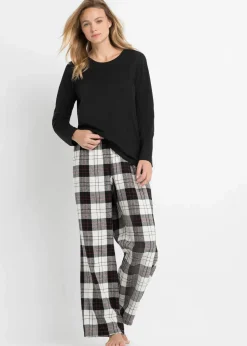 Pyjama mit Flanellhose und Geschenktasche|bonprix Discount