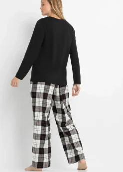 Pyjama mit Flanellhose und Geschenktasche|bonprix Discount