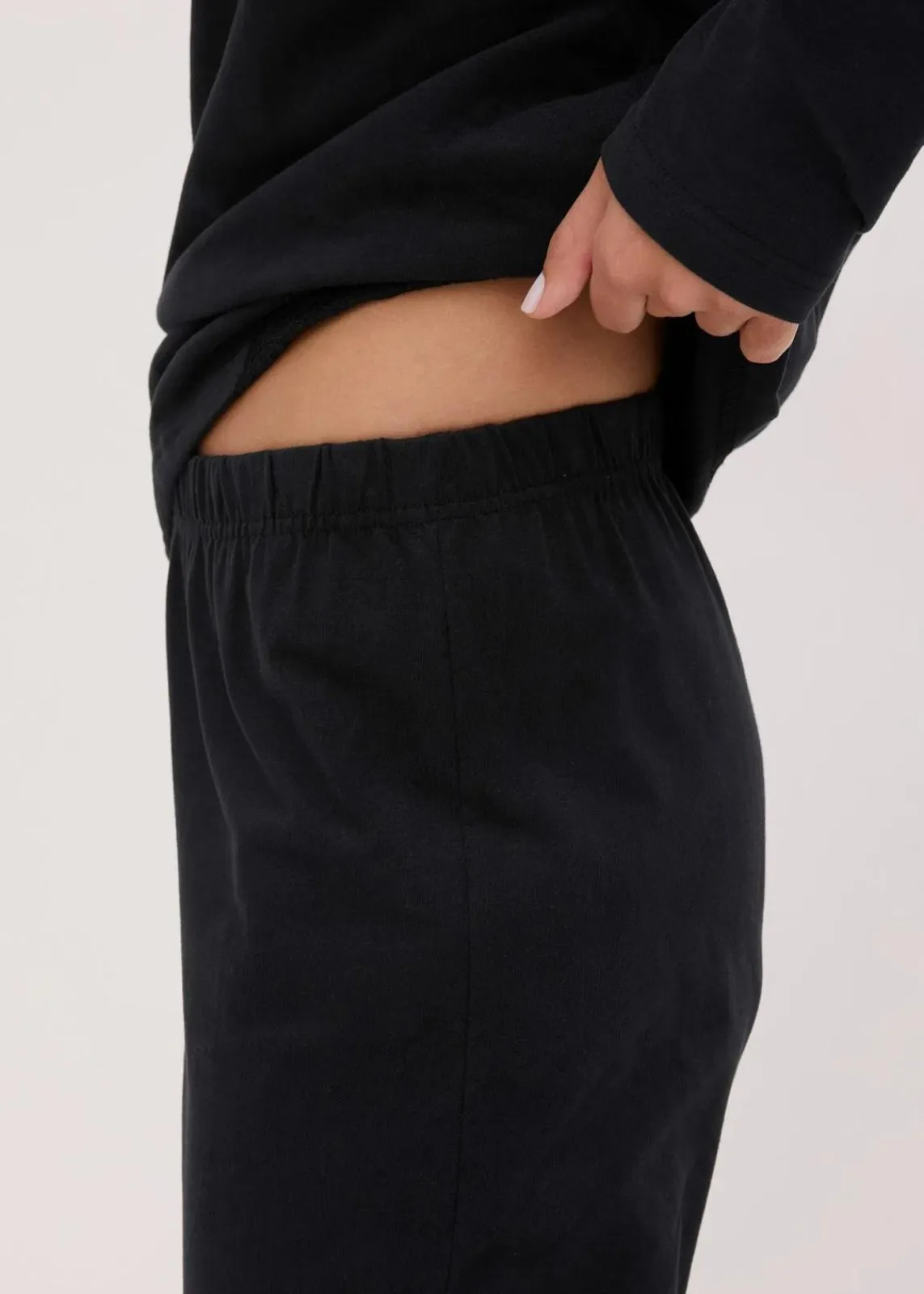 bonprix Wäsche·Nachtwäsche|Nachtwäsche|Pyjama mit zarter Spitze schwarz