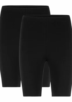 bonprix Wäsche·Radler & Oberschenkelschutz|Bekleidung·Röcke|Radlerhose (2er Pack) schwarz