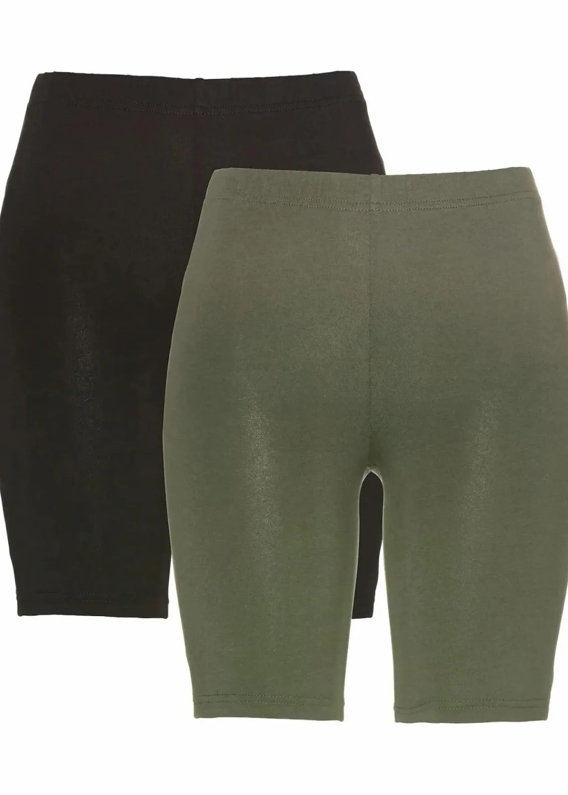 bonprix Hosen|Basics|Radlerhose (2er Pack) oliv+schwarz