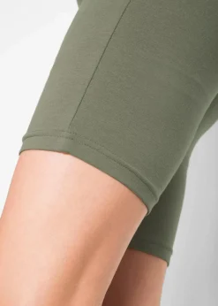 bonprix Hosen|Basics|Radlerhose (2er Pack) oliv+schwarz