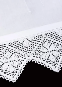 bonprix Raffrollos|Raffrollo mit Häkelkante weiß