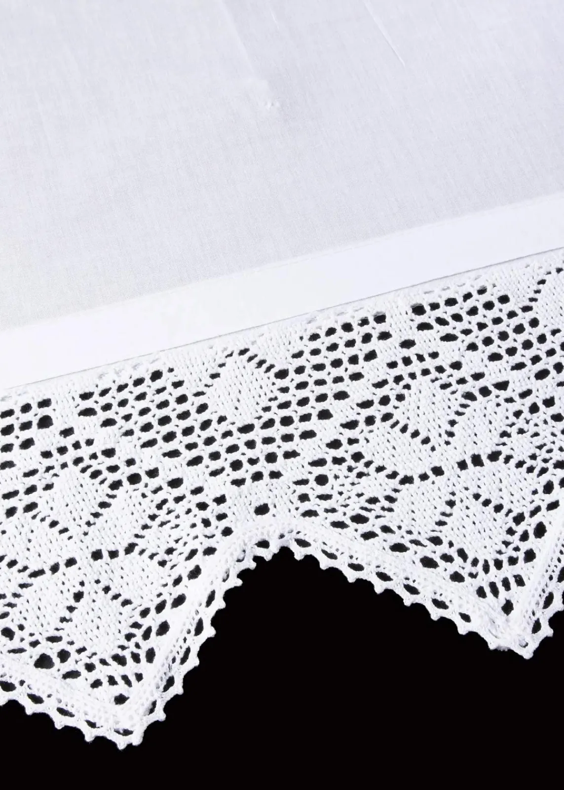 bonprix Raffrollos|Raffrollo mit Häkelkante weiß