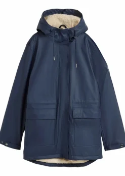 bonprix Jacken & Mäntel|Bekleidung·Hosen|Regenjacke mit Teddyfutter dunkelblau