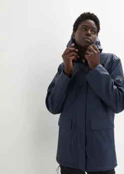 bonprix Jacken & Mäntel|Bekleidung·Hosen|Regenjacke mit Teddyfutter dunkelblau