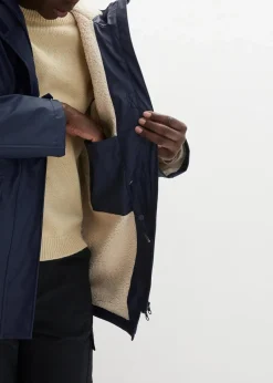 bonprix Jacken & Mäntel|Bekleidung·Hosen|Regenjacke mit Teddyfutter dunkelblau