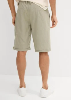 Regular Fit Bermuda aus luftigem Leinen-Mix|bonprix Outlet